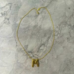 BaubleBar bubble letter M necklace